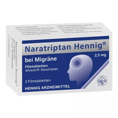 Naratriptan Hennig bei Migräne 2,5 mg Filmtabletten, 2 St