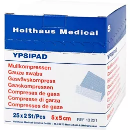 MULLKOMPRESSEN Ypsipad 5x5 cm steril 8fach, 25X2 St