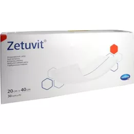 ZETUVIT Saugkompressen unsteril 20x40 cm, 30 St