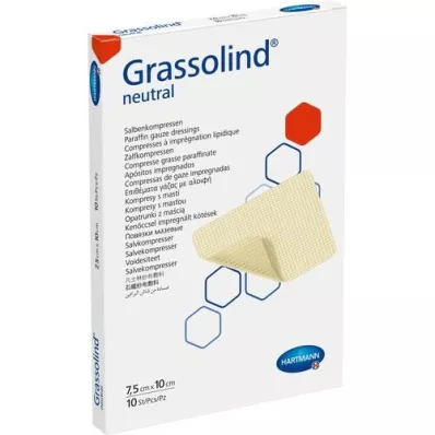 GRASSOLIND Salbenkompressen 7,5x10 cm steril, 10 St