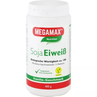 MEGAMAX Soja Eiweiß Vanille Pulver, 400 g