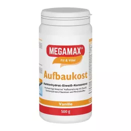 MEGAMAX Aufbaukost Vanille Pulver, 500 g