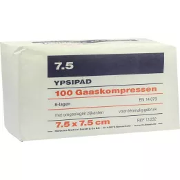 MULLKOMPRESSEN Ypsipad 7,5x7,5 cm unsteril 8fach, 100 St