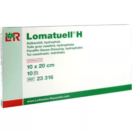 LOMATUELL H Salbentüll 10x20 cm steril, 10 St