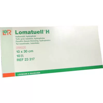 LOMATUELL H Salbentüll 10x30 cm steril, 10 St