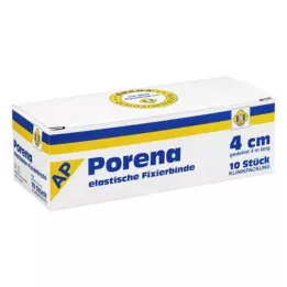 PORENA elast.Mullbinde 4 cm weiß o.Cello, 10 St