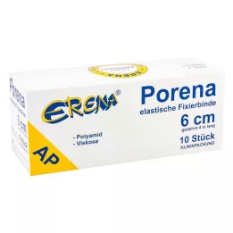 PORENA elast.Mullbinde 6 cm weiß o.Cello, 10 St