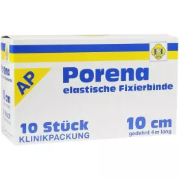 PORENA elast.Mullbinde 10 cm weiß o.Cello, 10 St