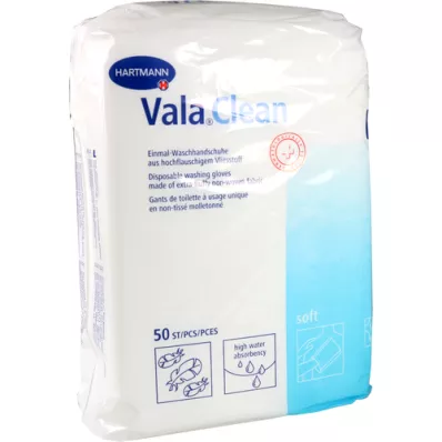 VALACLEAN soft Einmal Waschhandschuhe, 50 St