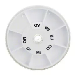 TABLETTENSPENDER Icron 7-Fächer transp.Deckel rund, 1 St