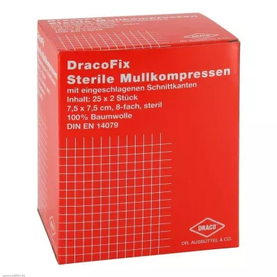 DRACOFIX PEEL Kompressen 7,5x7,5 cm steril 8fach, 25X2 St DRACOFIX PEEL Kompressen 7,5x7,5 cm steril 8fach, 25X2 St