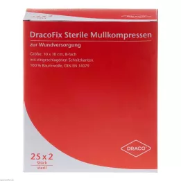 DRACOFIX PEEL Kompressen 10x10 cm steril 8fach, 25X2 St