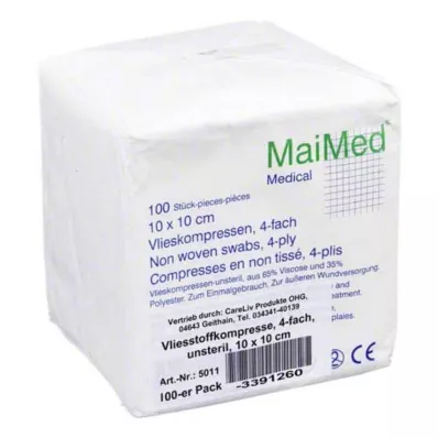 VLIESSTOFF-KOMPRESSEN unsteril 10x10 cm 4fach, 100 St