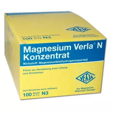 MAGNESIUM VERLA N Konzentrat Plv.z.H.e.L.z.Einn., 100 St MAGNESIUM VERLA N Konzentrat Plv.z.H.e.L.z.Einn., 100 St
