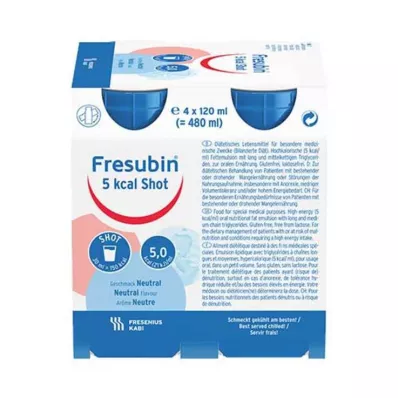 FRESUBIN 5 kcal SHOT Neutral Lösung, 4X120 ml
