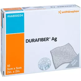 DURAFIBER Ag 5x5 cm Verband, 10 St