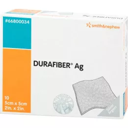 DURAFIBER Ag 5x5 cm Verband, 10 St