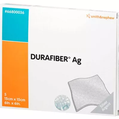 DURAFIBER Ag 15x15 cm Verband, 5 St