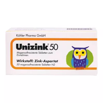 UNIZINK 50 magensaftresistente Tabletten, 50 St