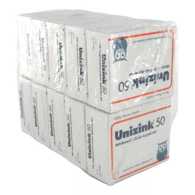 UNIZINK 50 magensaftresistente Tabletten, 10X100 St UNIZINK 50 magensaftresistente Tabletten, 10X100 St