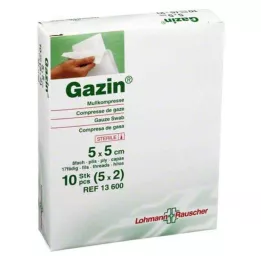 GAZIN Mullkomp.5x5 cm steril 8fach, 5X2 St