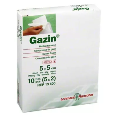 GAZIN Mullkomp.5x5 cm steril 8fach, 5X2 St