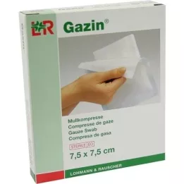 GAZIN Mullkomp.7,5x7,5 cm steril 8fach, 5X2 St