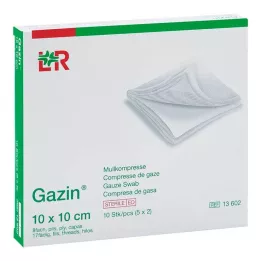GAZIN Mullkomp.10x10 cm steril 8fach, 5X2 St