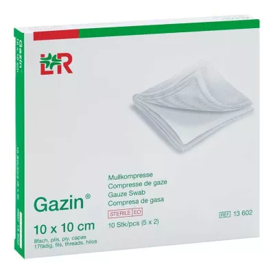 GAZIN Mullkomp.10x10 cm steril 8fach, 5X2 St