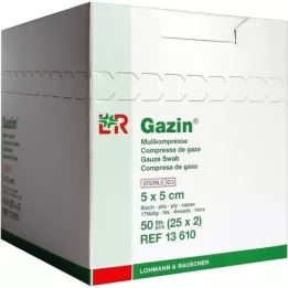 GAZIN Mullkomp.5x5 cm steril 8fach, 25X2 St