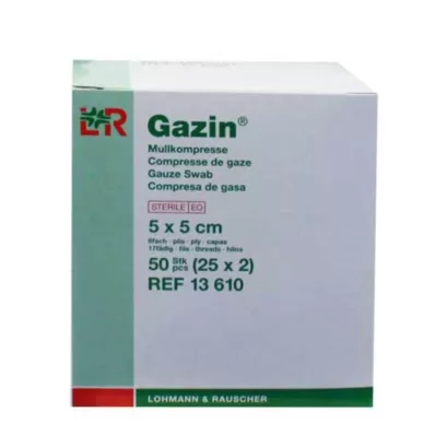 GAZIN Mullkomp.5x5 cm steril 8fach, 25X2 St