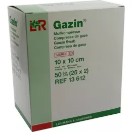 GAZIN Mullkomp.10x10 cm steril 8fach, 25X2 St