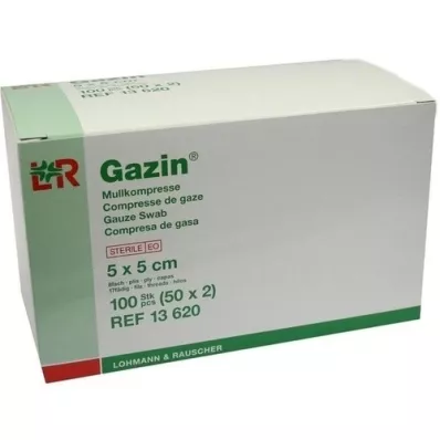 GAZIN Mullkomp.5x5 cm steril 8fach, 50X2 St