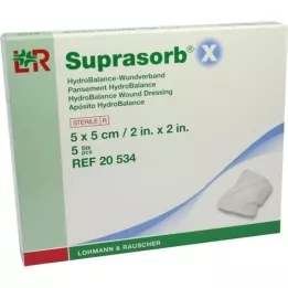 SUPRASORB X HydroBalance Wundverb.5x5 cm, 5 St