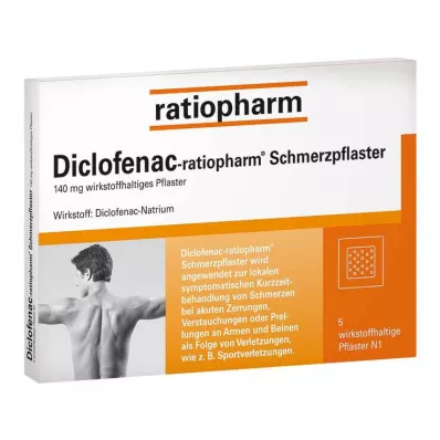 DICLOFENAC-ratiopharm Schmerzpflaster, 5 St
