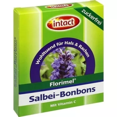 FLORIMEL Salbeibonbons m.Vitamin C zuckerfrei, 40 g