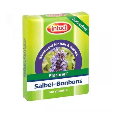FLORIMEL Salbeibonbons m.Vitamin C zuckerfrei, 40 g