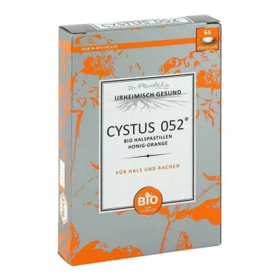 Cystus 052 Bio Halspastillen Honig Orange, 66 St