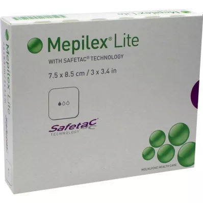 MEPILEX Lite Schaumverband 7,5x8,5 cm steril, 5 St