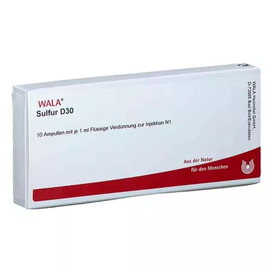 SULFUR D 30 Ampullen, 10X1 ml