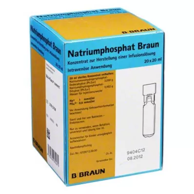 NATRIUMPHOSPHAT Braun MPC Infusionslsg.-Konzentrat, 20X20 ml NATRIUMPHOSPHAT Braun MPC Infusionslsg.-Konzentrat, 20X20 ml
