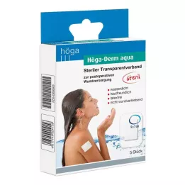 HÖGA-DERM aqua ste.Transp.Verb.m.Wundaufl.5x7 cm, 5 St