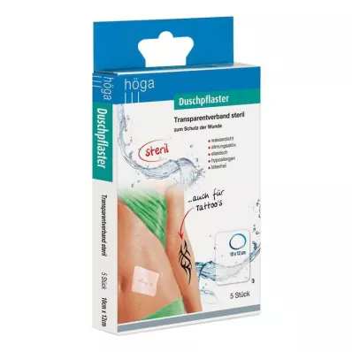 DUSCHPFLASTER 10x12 cm Transparentverband steril, 5 St
