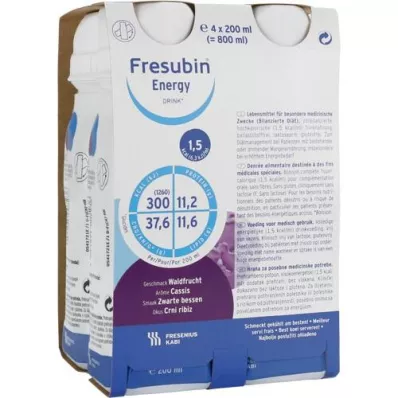 FRESUBIN ENERGY DRINK Waldfrucht Trinkflasche, 4X200 ml