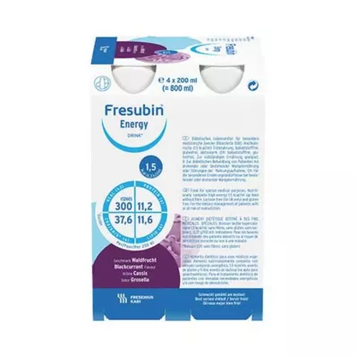 FRESUBIN ENERGY DRINK Waldfrucht Trinkflasche, 4X200 ml
