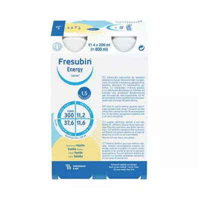 FRESUBIN ENERGY DRINK Vanille Trinkflasche, 4X200 ml