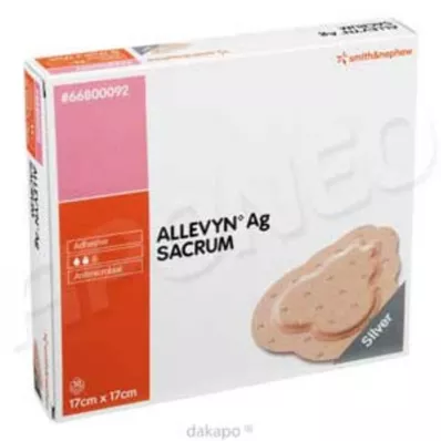 ALLEVYN Ag Sacrum 17x17 cm Wundverband, 10 St ALLEVYN Ag Sacrum 17x17 cm Wundverband, 10 St