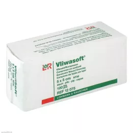 VLIWASOFT Vlieskompressen 5x5 cm unsteril 4l., 100 St