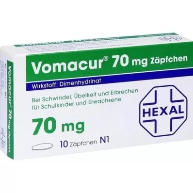 VOMACUR 70 Suppositorien, 10 St