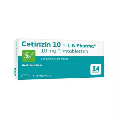 CETIRIZIN 10-1A Pharma Filmtabletten, 7 St CETIRIZIN 10-1A Pharma Filmtabletten, 7 St
